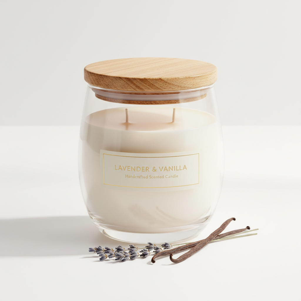 Lavender & Vanilla Scented Candle
